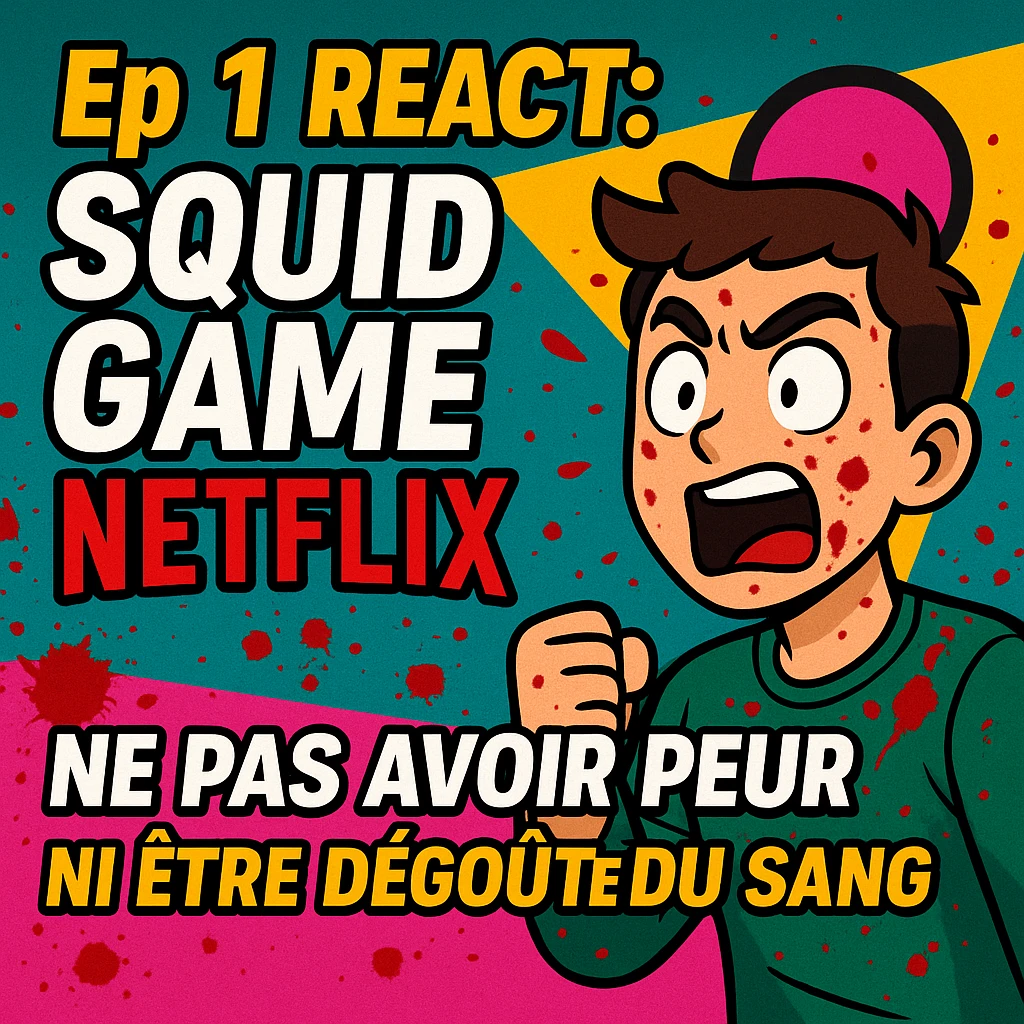 Ep 1 react a squid game de netflix defi ne pas avoir peur et pas être dégouté du sang  emoji