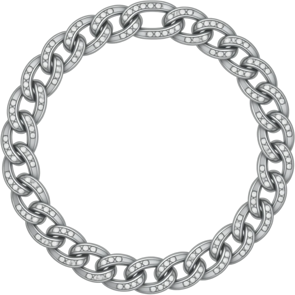 iced out cuban link diamond white gold chain necklace emoji