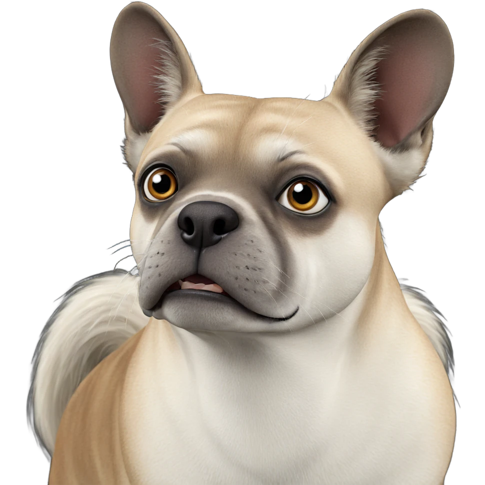 realistic animal portrait on black emoji