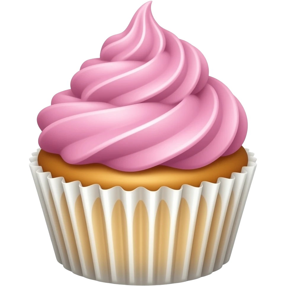 Cupcake with pink icing emoji