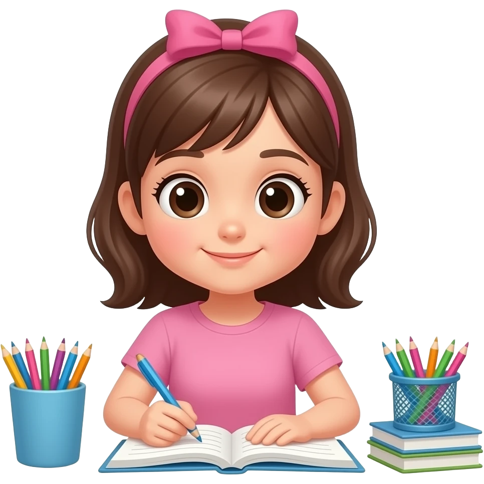 Chica haciendo tarea emoji