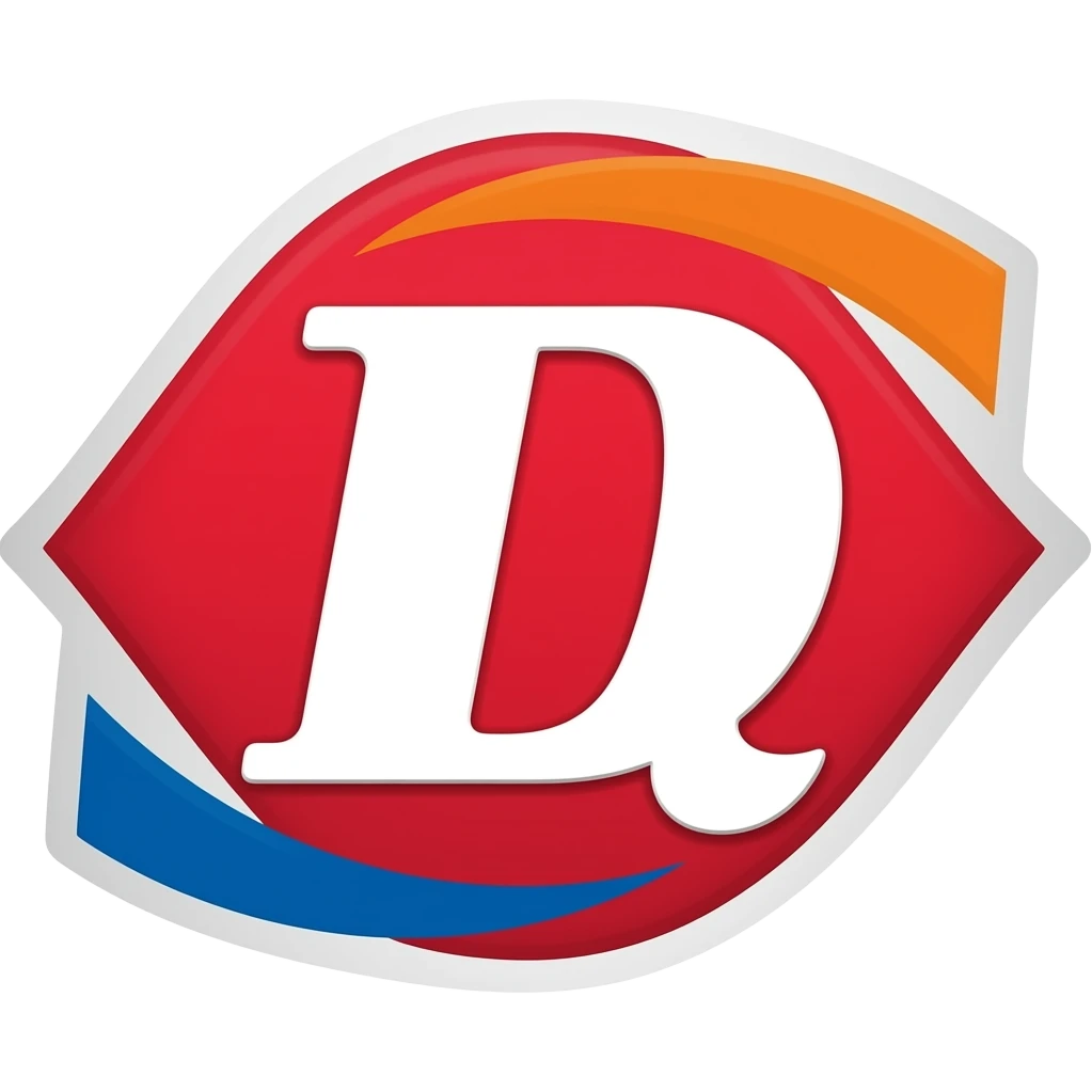 change the D in the dairy queen logo to P emoji