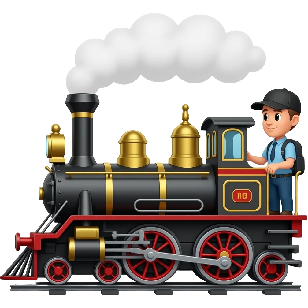traveling in Steam Trains emoji