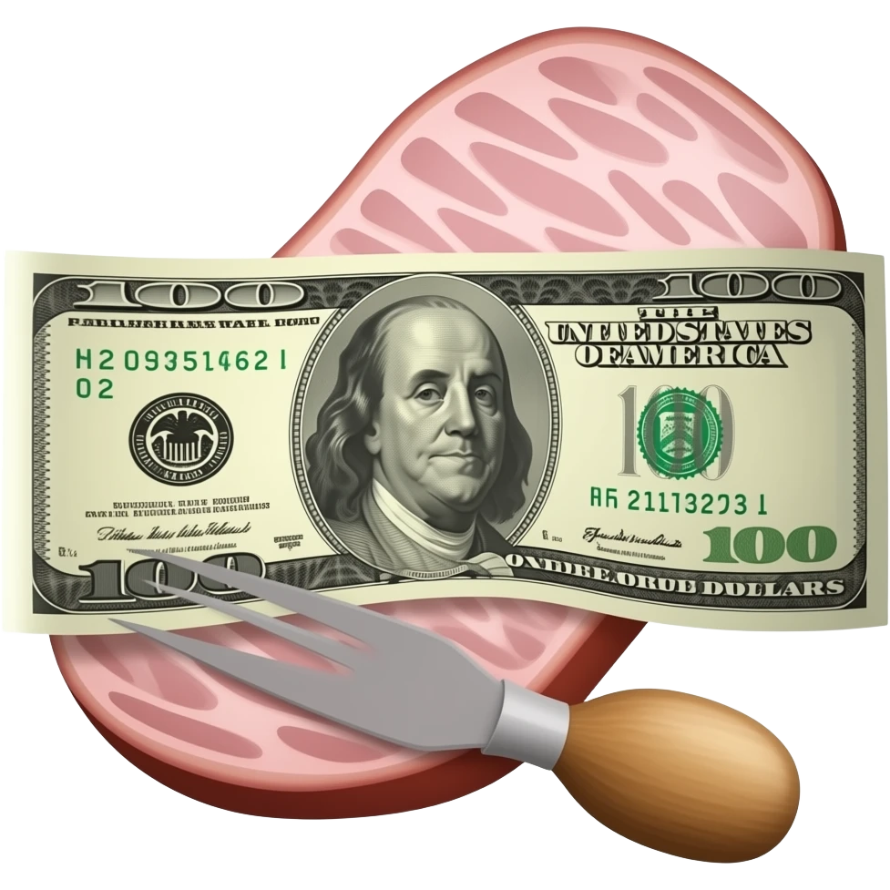bbq meat currency bill emoji