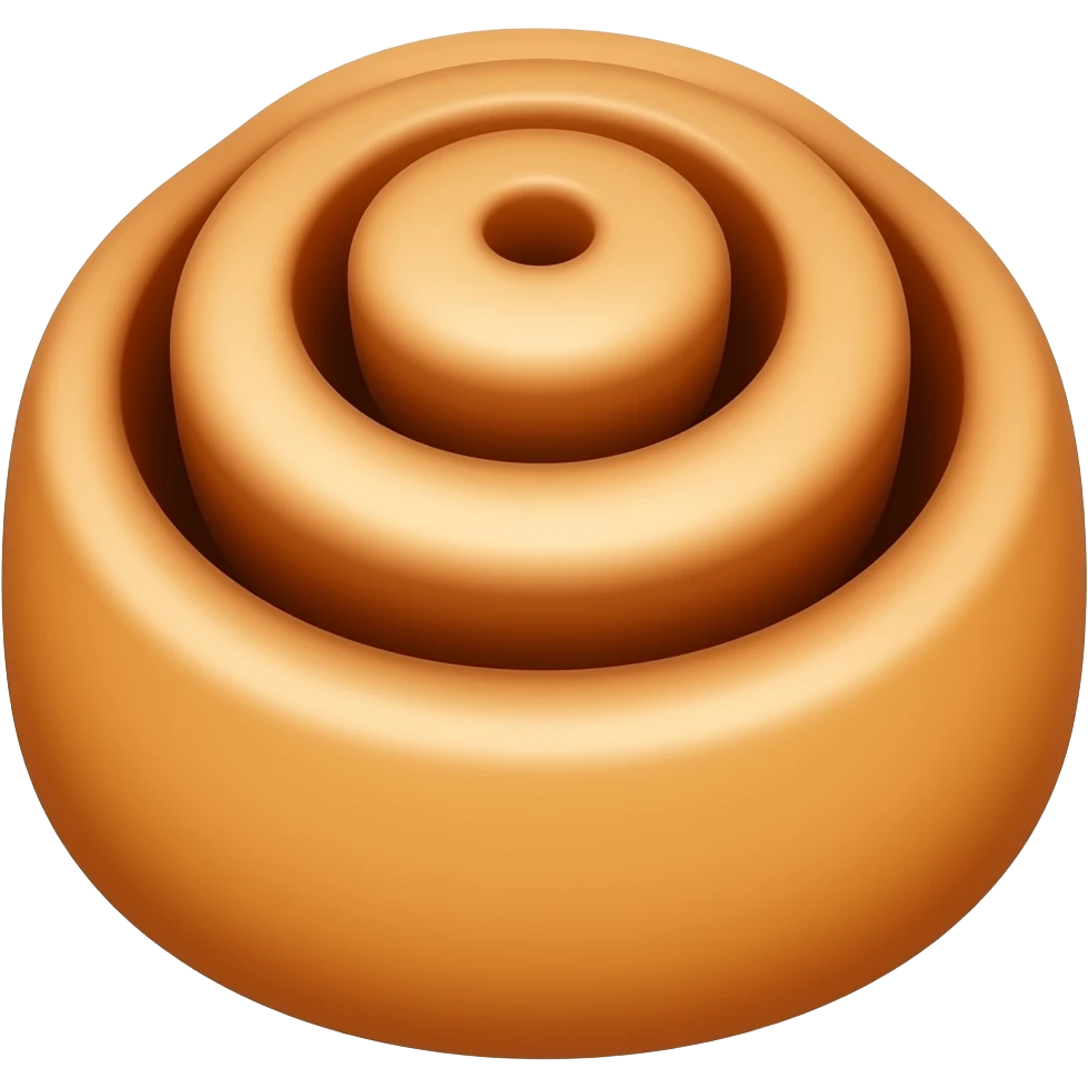 cinnamon roll with no toppings emoji style emoji