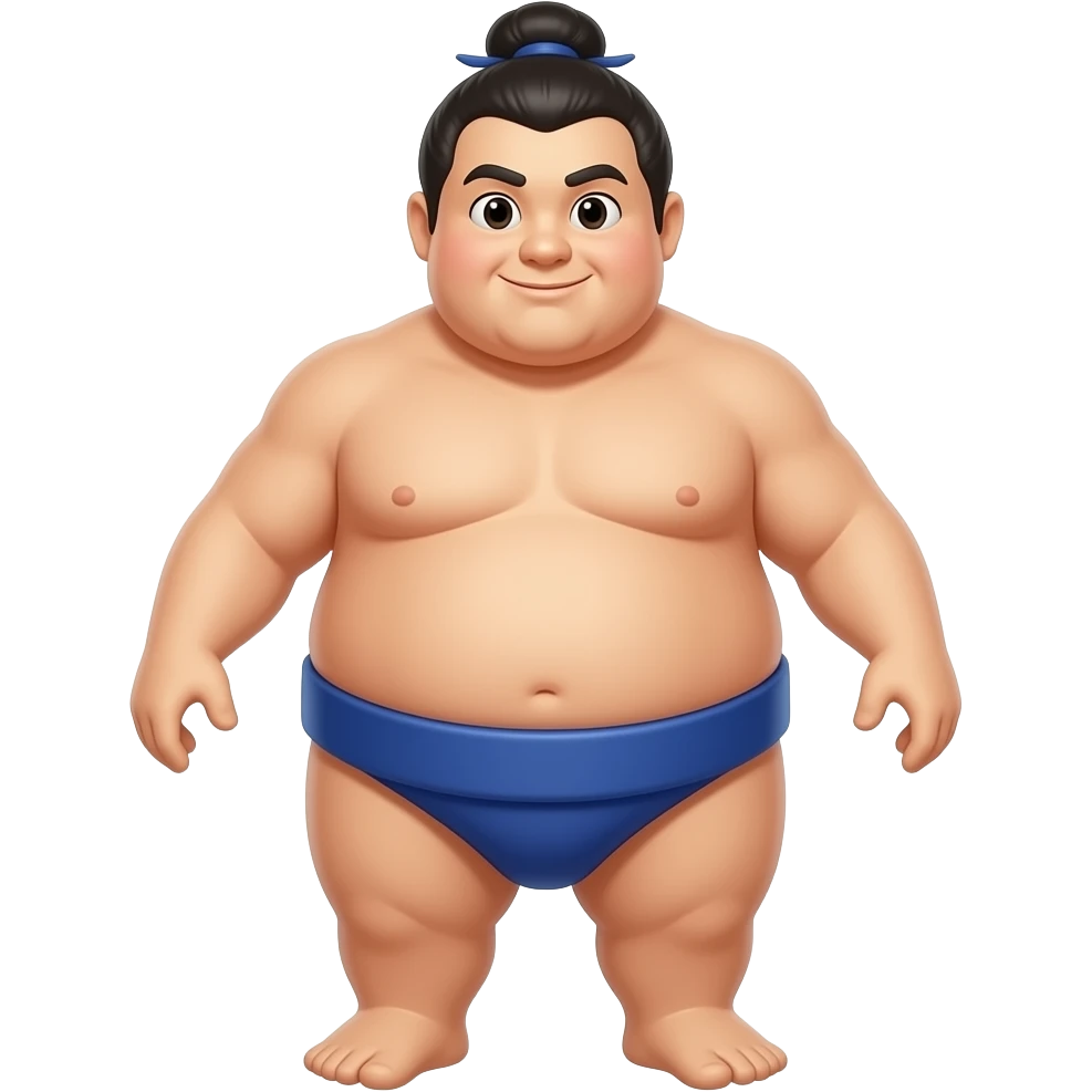 happy chubby sumo wrestler emoji