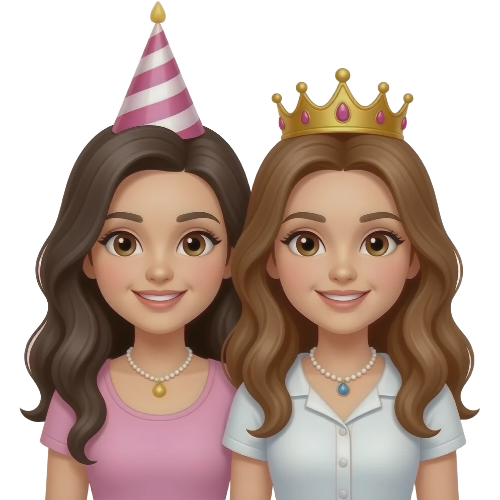 𝐭𝐰𝐨 𝐛𝐞𝐬𝐭𝐢𝐞 𝐁𝐢𝐫𝐭𝐡𝐝𝐚𝐲 𝐪𝐮𝐞𝐞𝐧 emoji