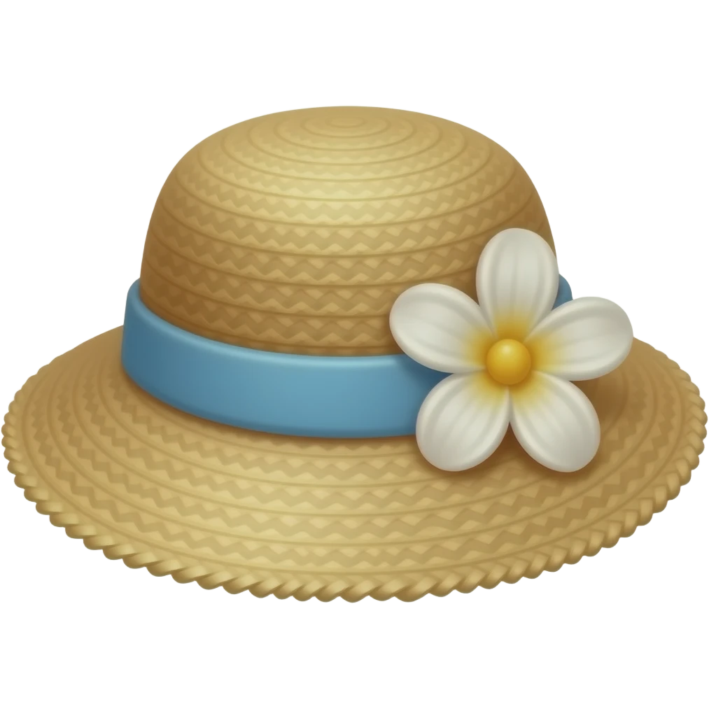 straw_flower_hat with flower emoji