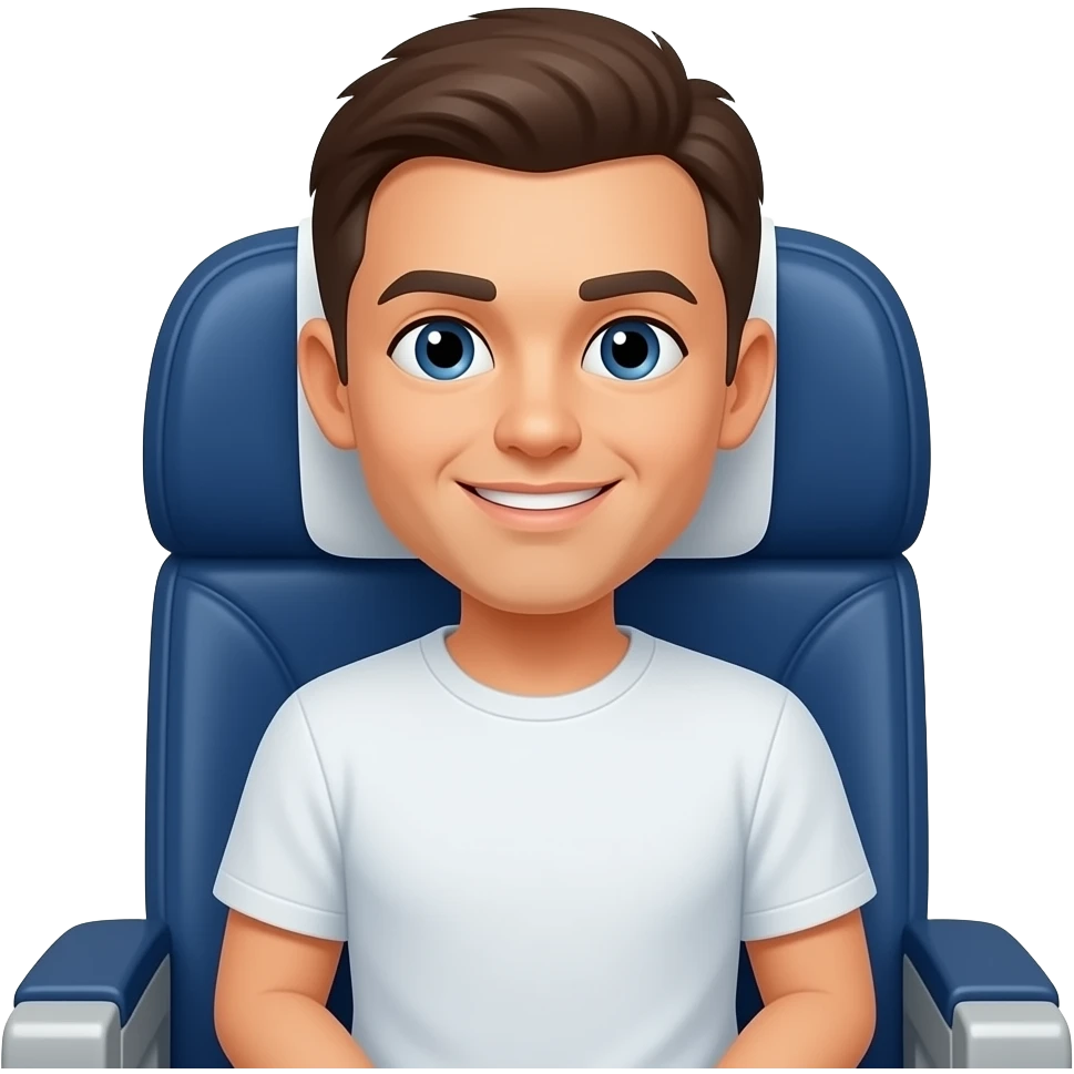 On the seat of aeroplane emoji