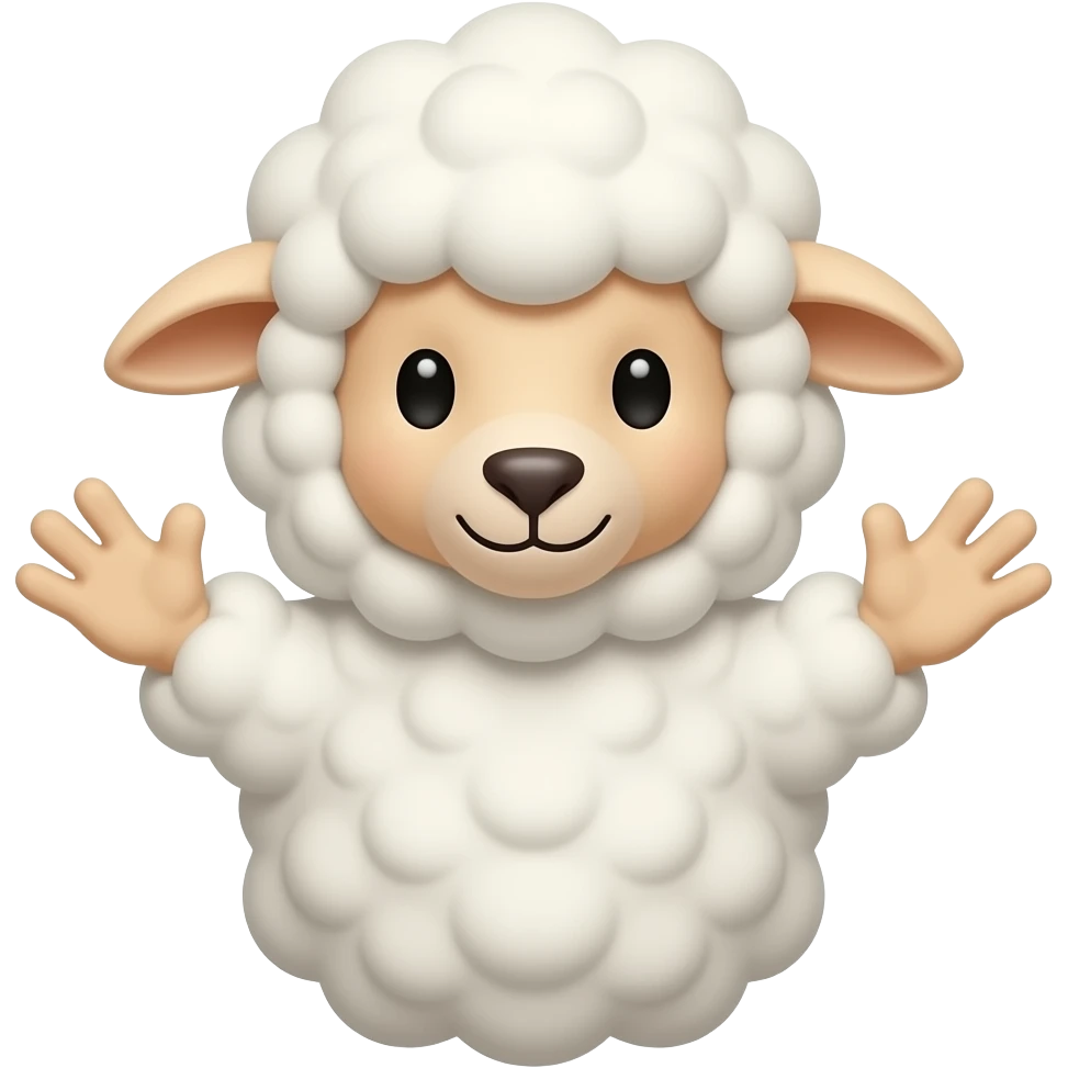 lamb hand puppet emoji