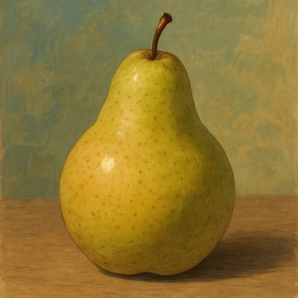 a realistic pear emoji
