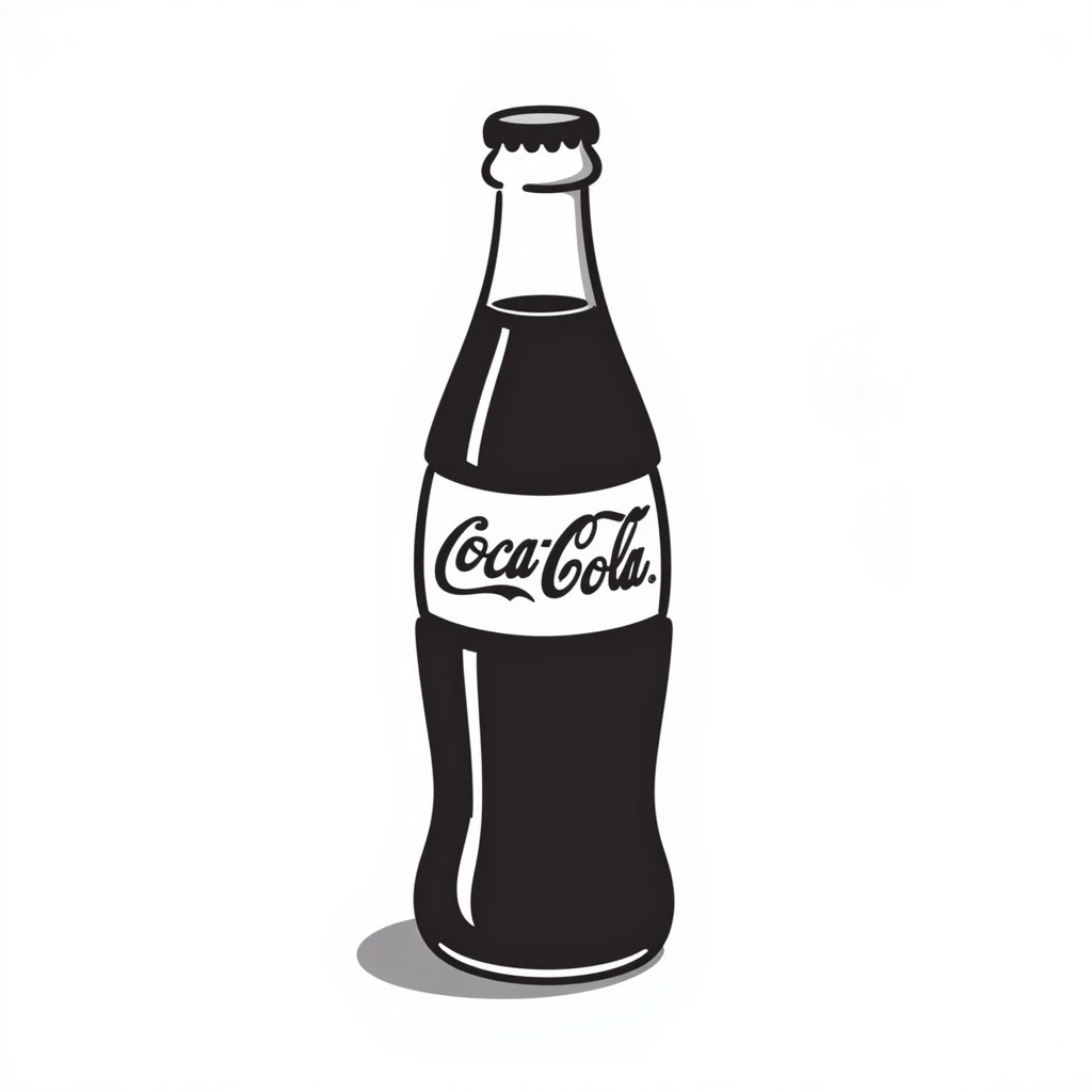 coca cola bottle hand drawn doodle style emoji