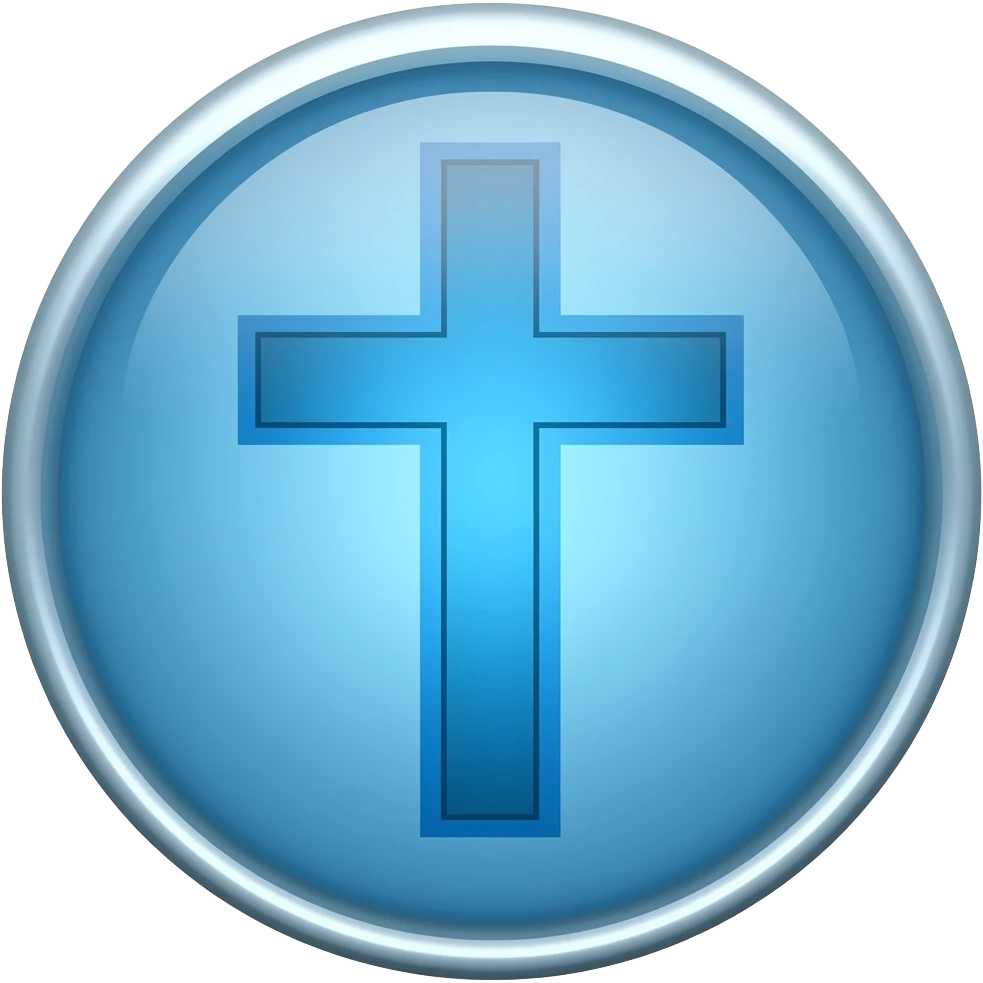 Cruz sagrada azul emoji