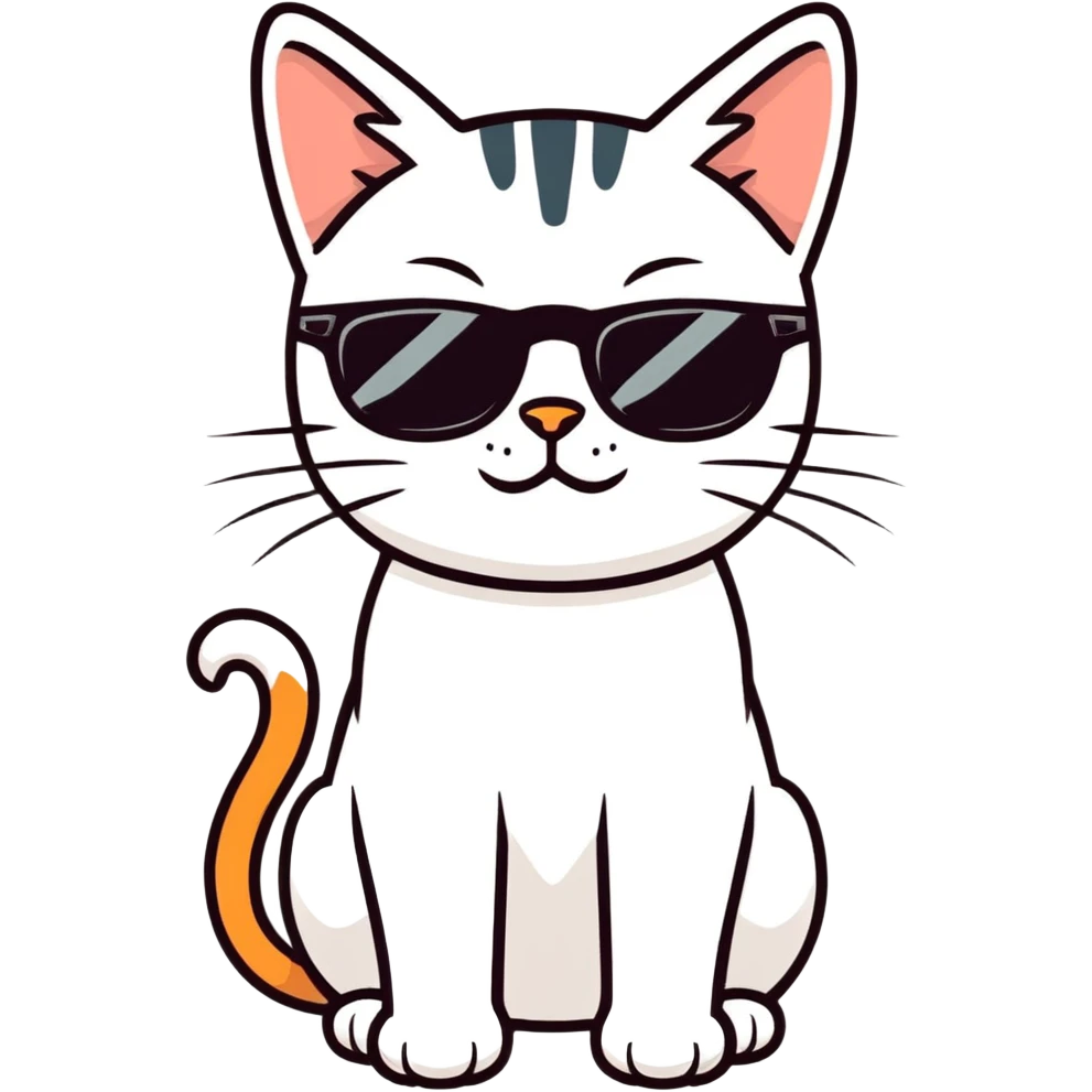 Cat with sunglasses emoji