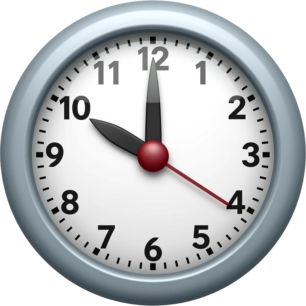 hazme un reloj de hora 8 emoji