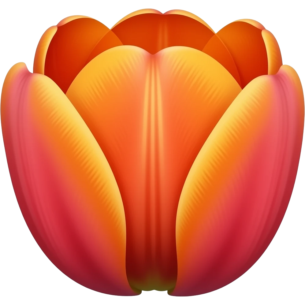 нарисуй оранжево красный тюльпан открытый emoji
