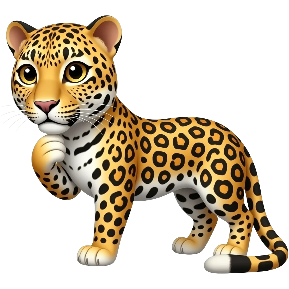 leopard animal thinking emoji