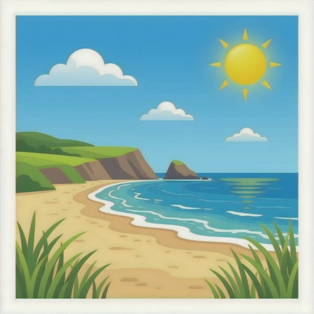 the beach uk emoji