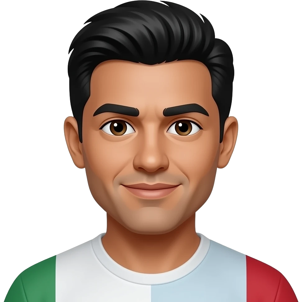 homme réunionnais italien cheveux noir houpette 30 ans emoji