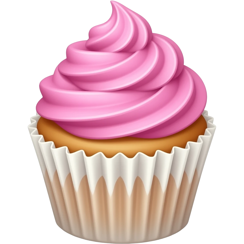 Cupcake with pink icing emoji