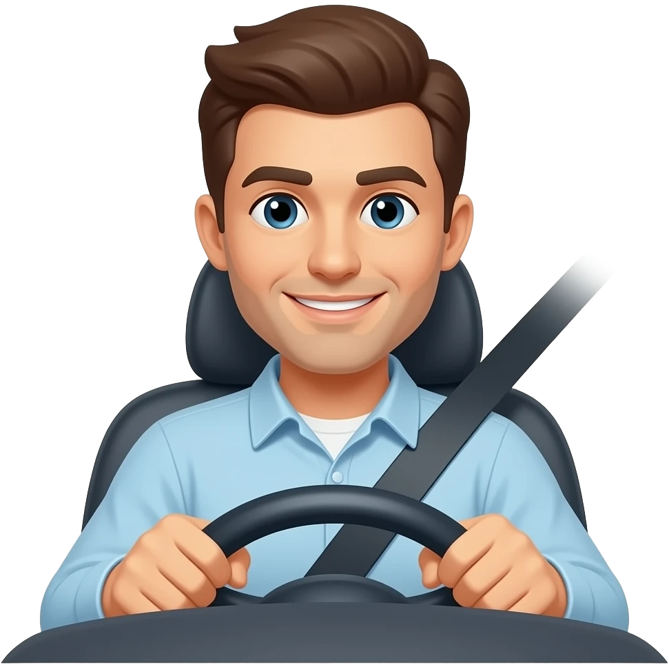 Driving now emoji