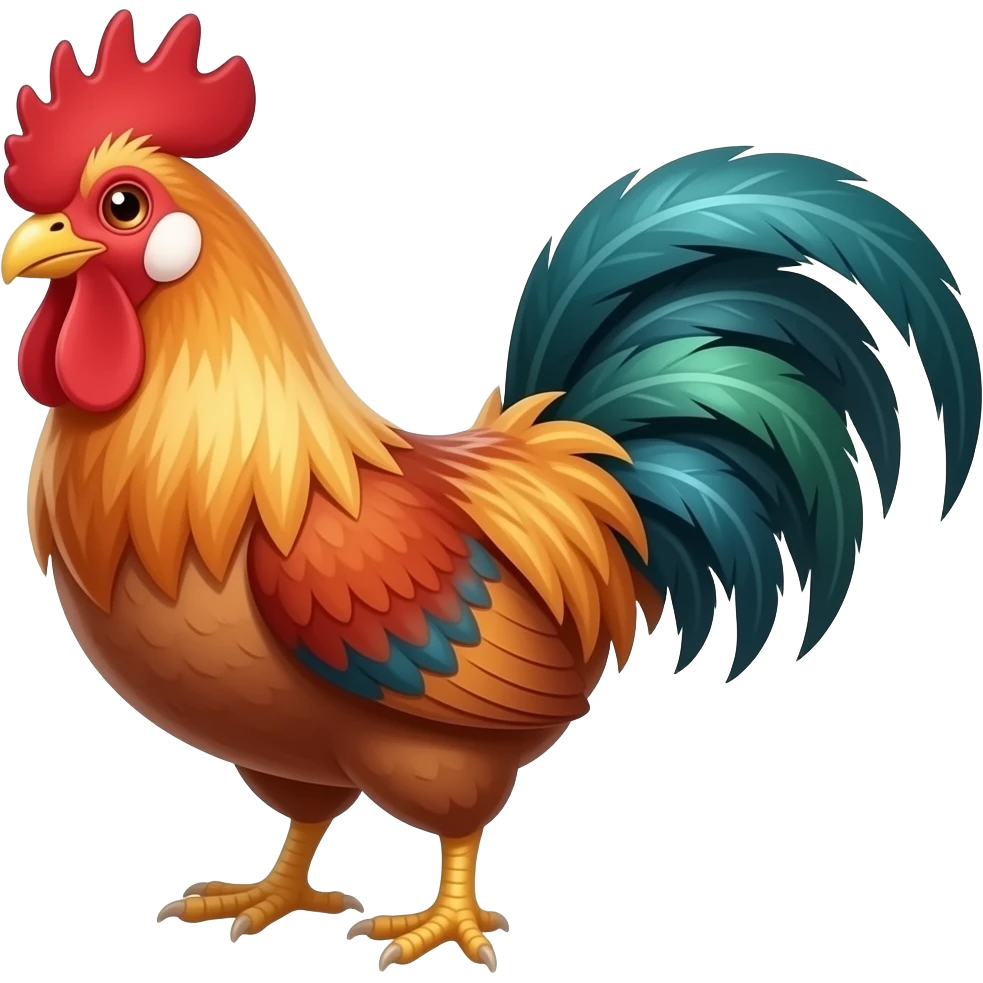 Cartoon rooster emoji