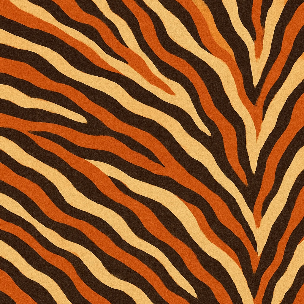 tiger print pattern in autumn colors, orange brown beige palette, abstract seamless texture, bold stylish background emoji