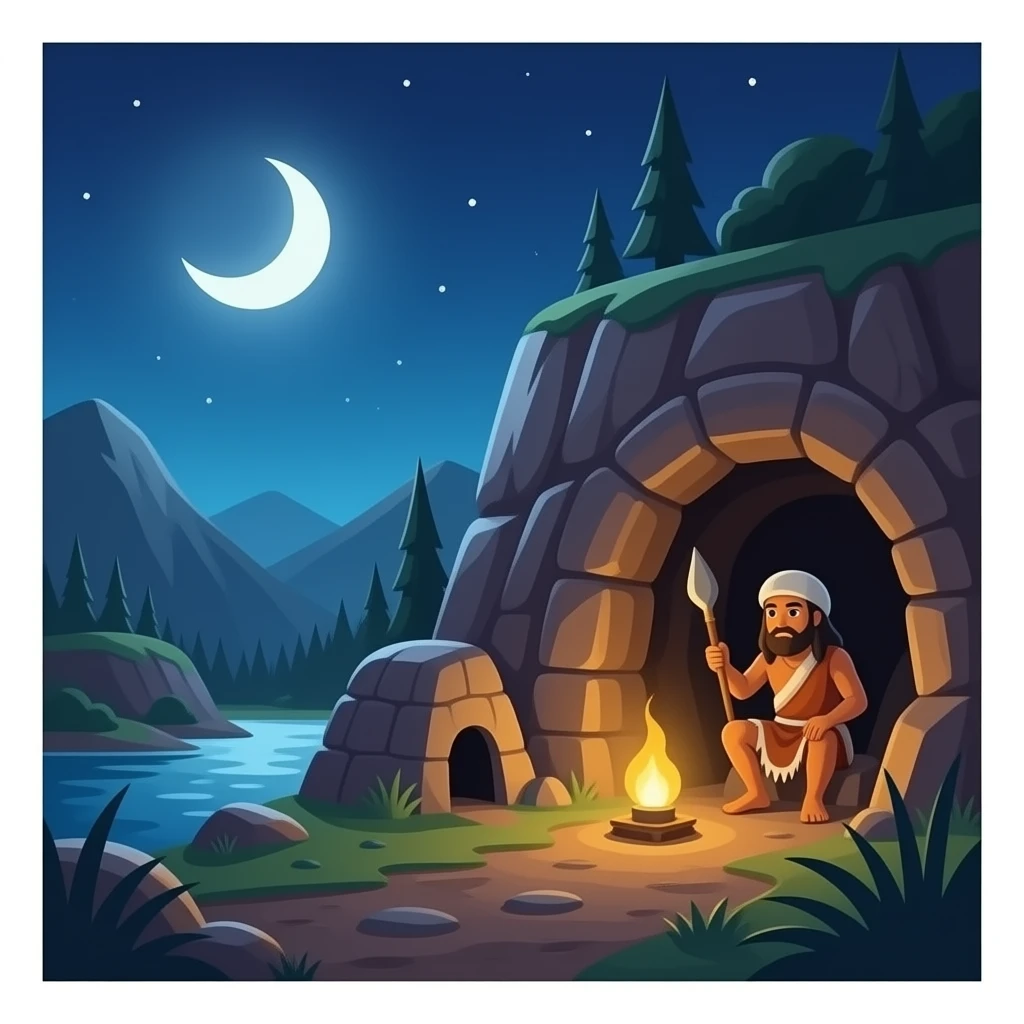 Cave were ancient people live emoji