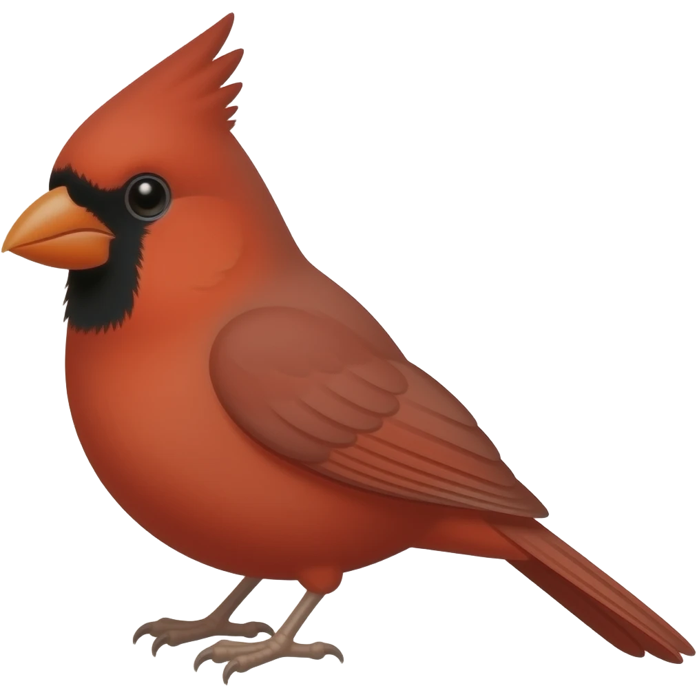 Red cardinal emoji