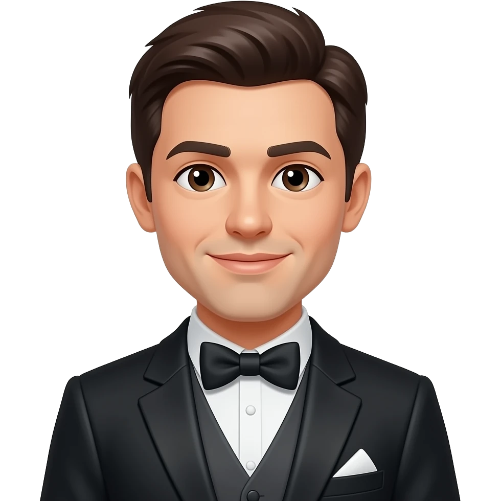 the coachman a dark-haired young man emoji