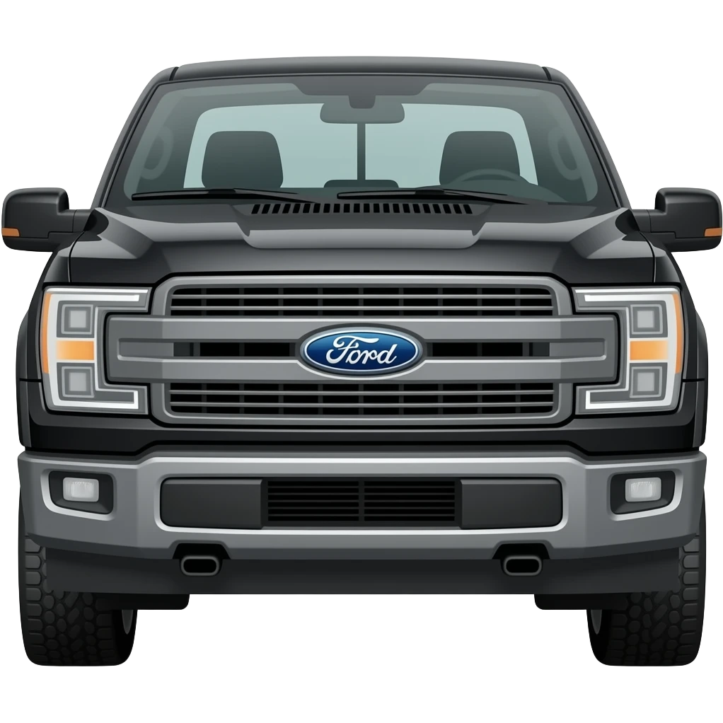 ford f-150 2 door short bed black 2025 non cartoony emoji