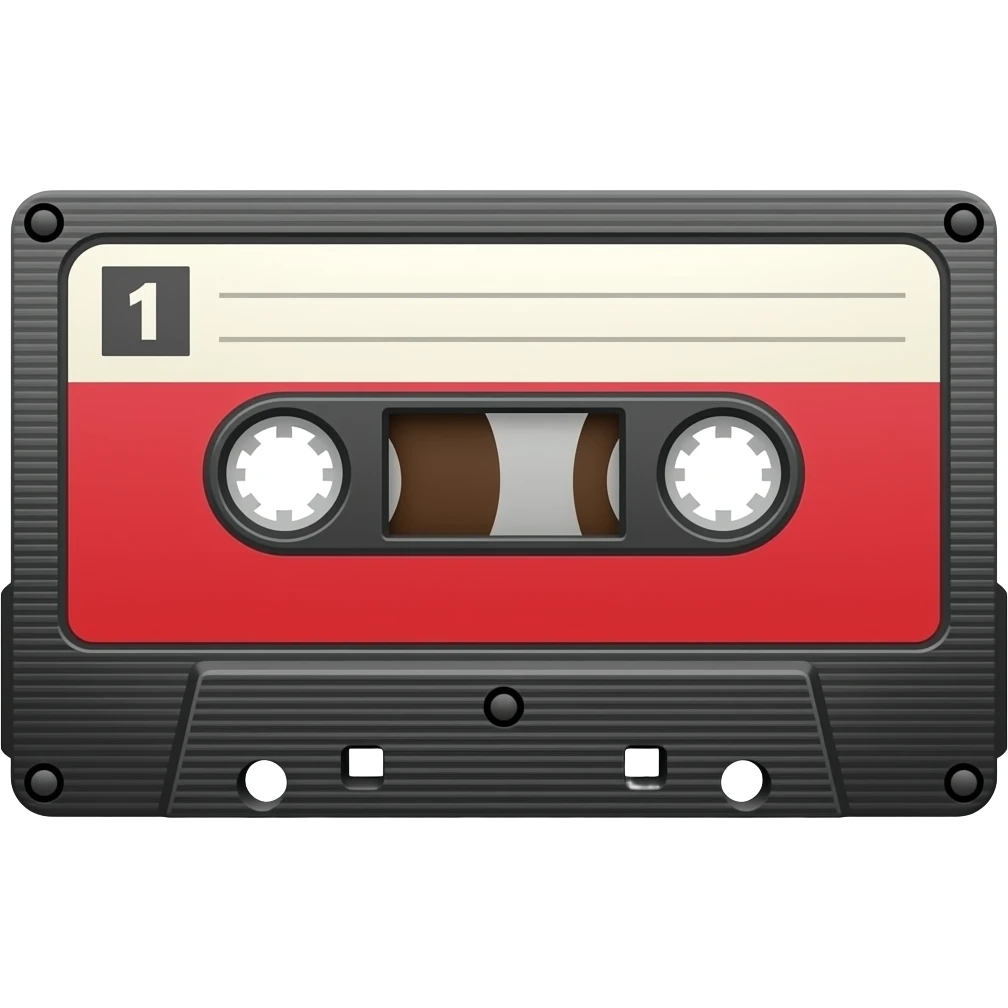 audio cassette emoji