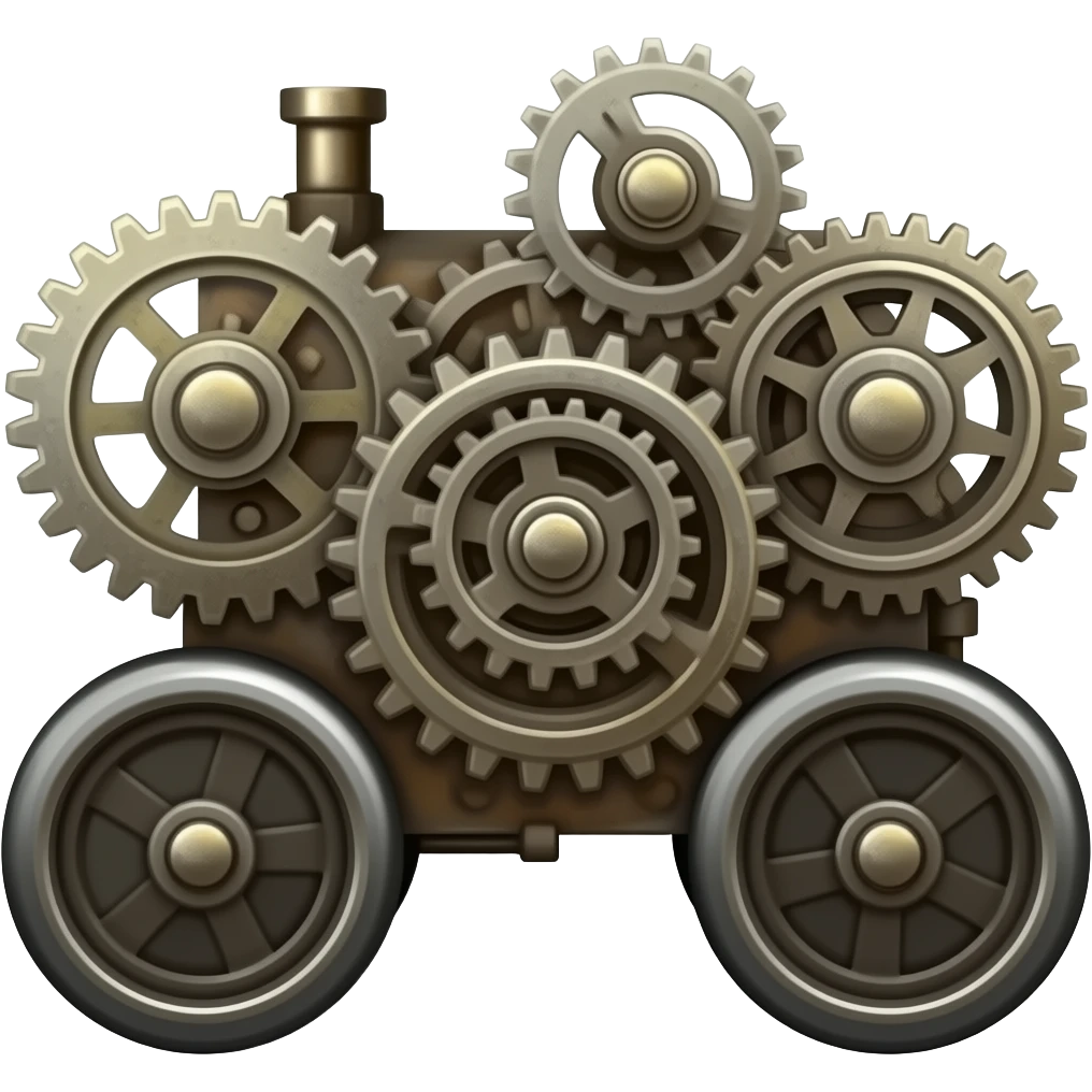 rustysteampunk machine on wheels emoji