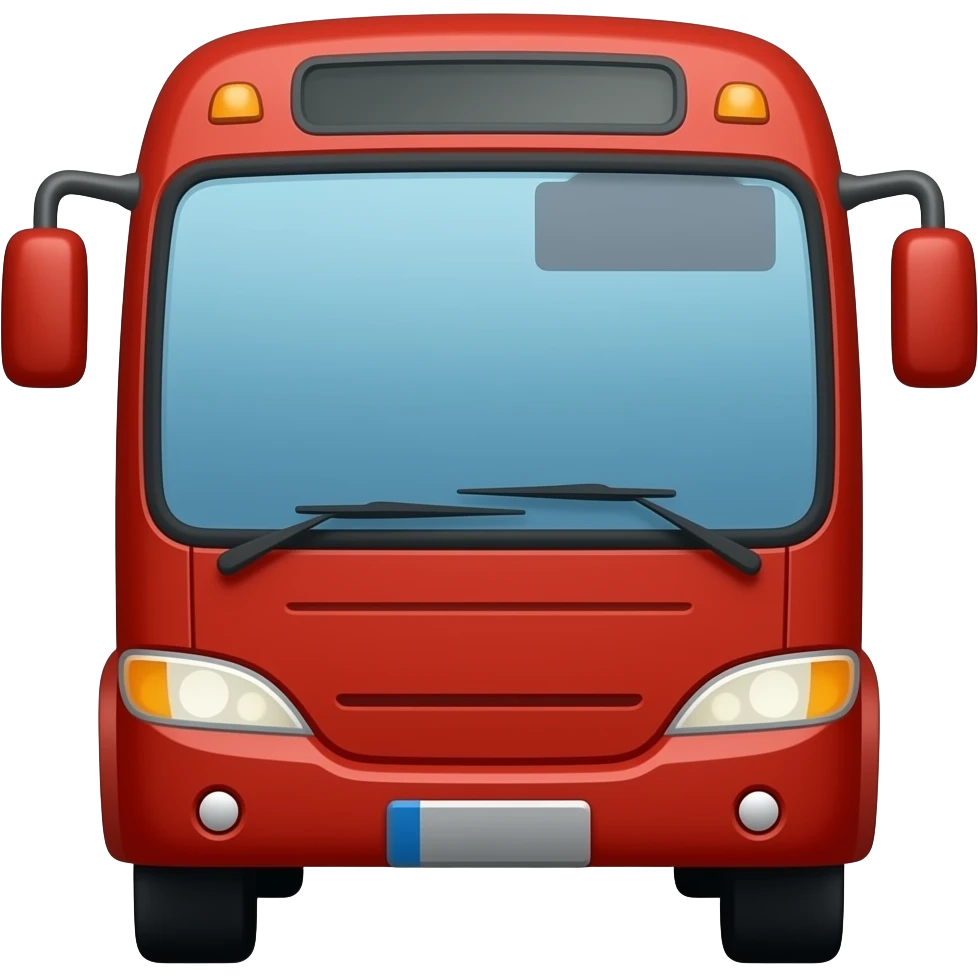 Red bus emoji emoji