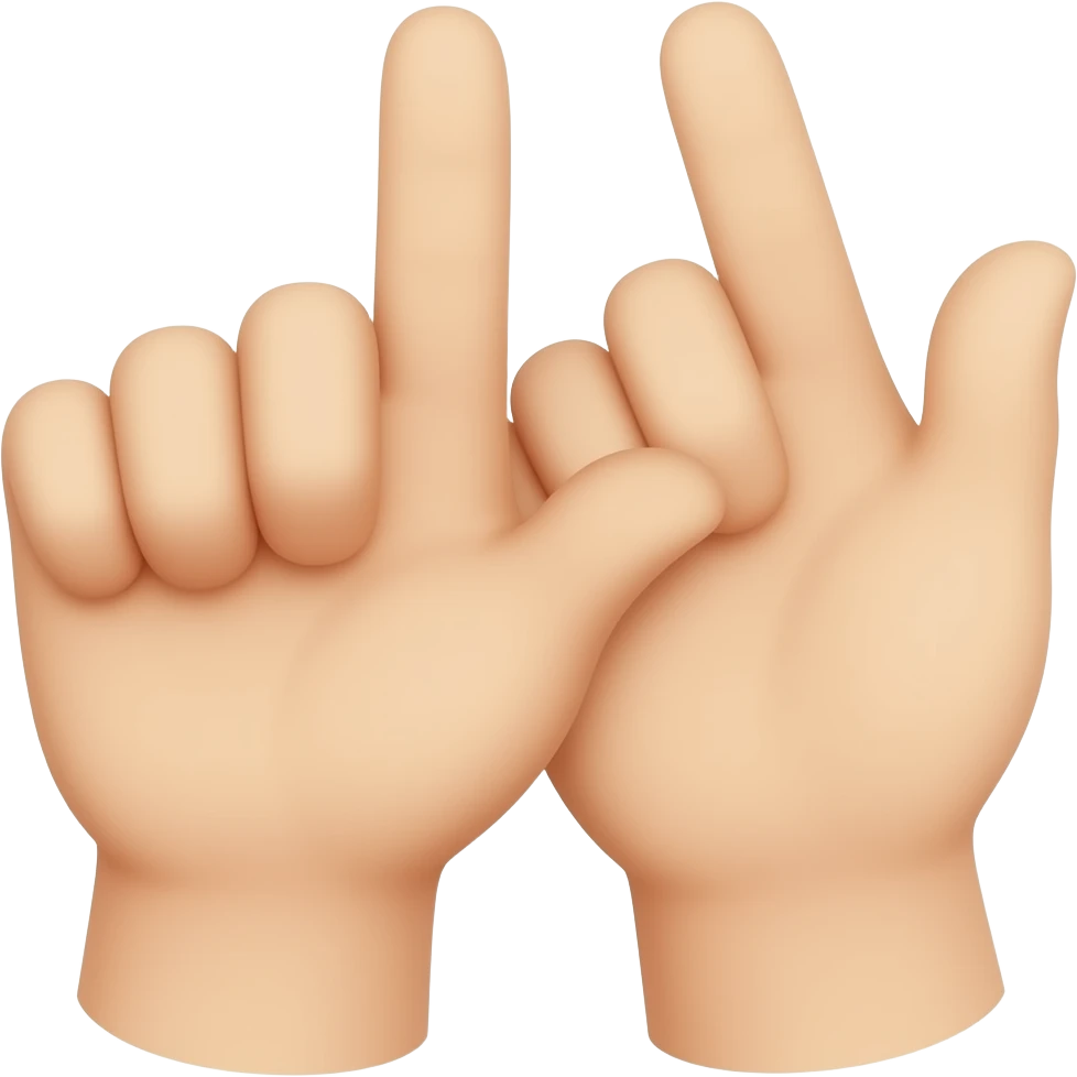 Créer une main  qui fait un jul comme sa 👆et l’autre un L comme l’emogi d’avant mais de l’autre sans et colle les main pas les doigt coller les doigt a l’extrémité et le pouce sorti emoji