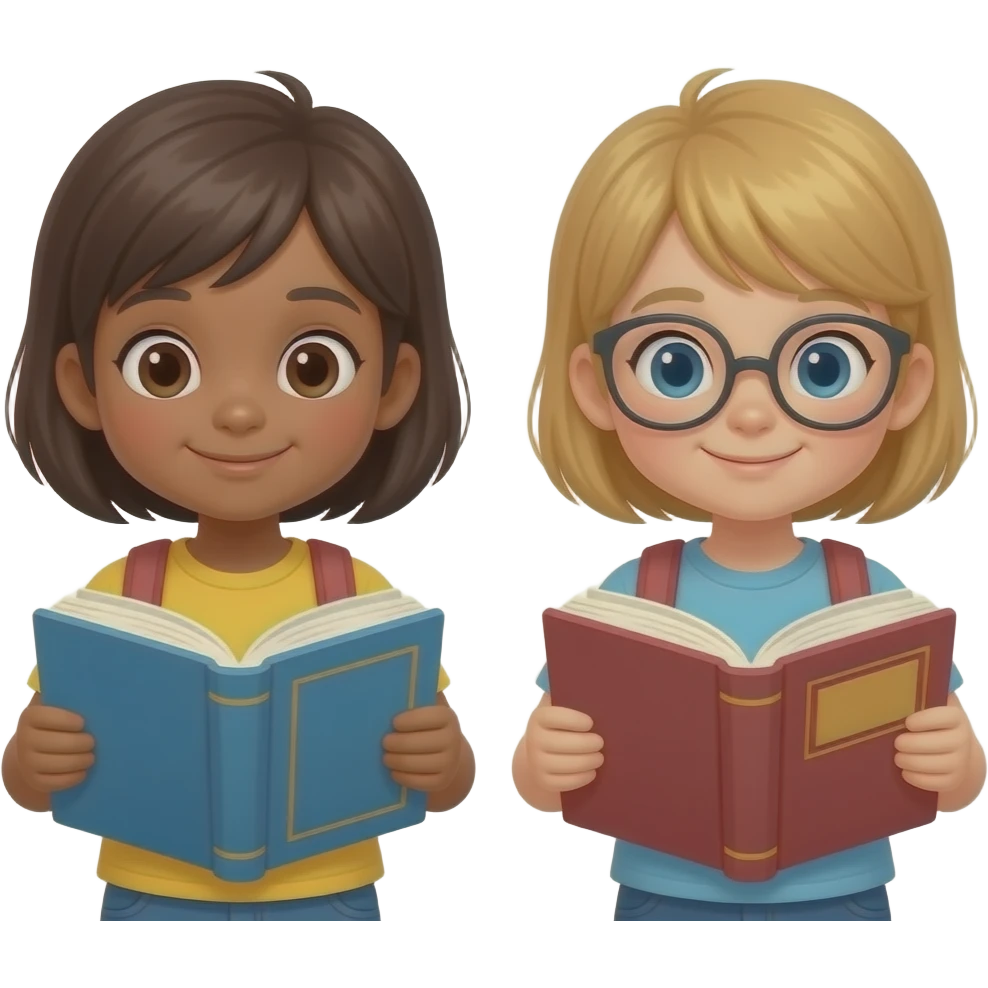 Kids Reading Books emoji