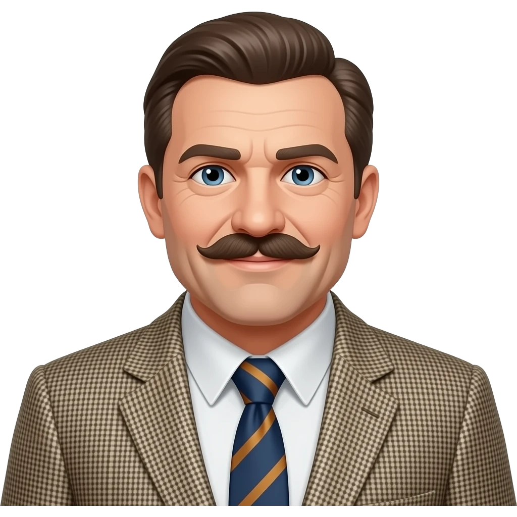 Older Fat Gay Daddy with moustache and Twink emoji