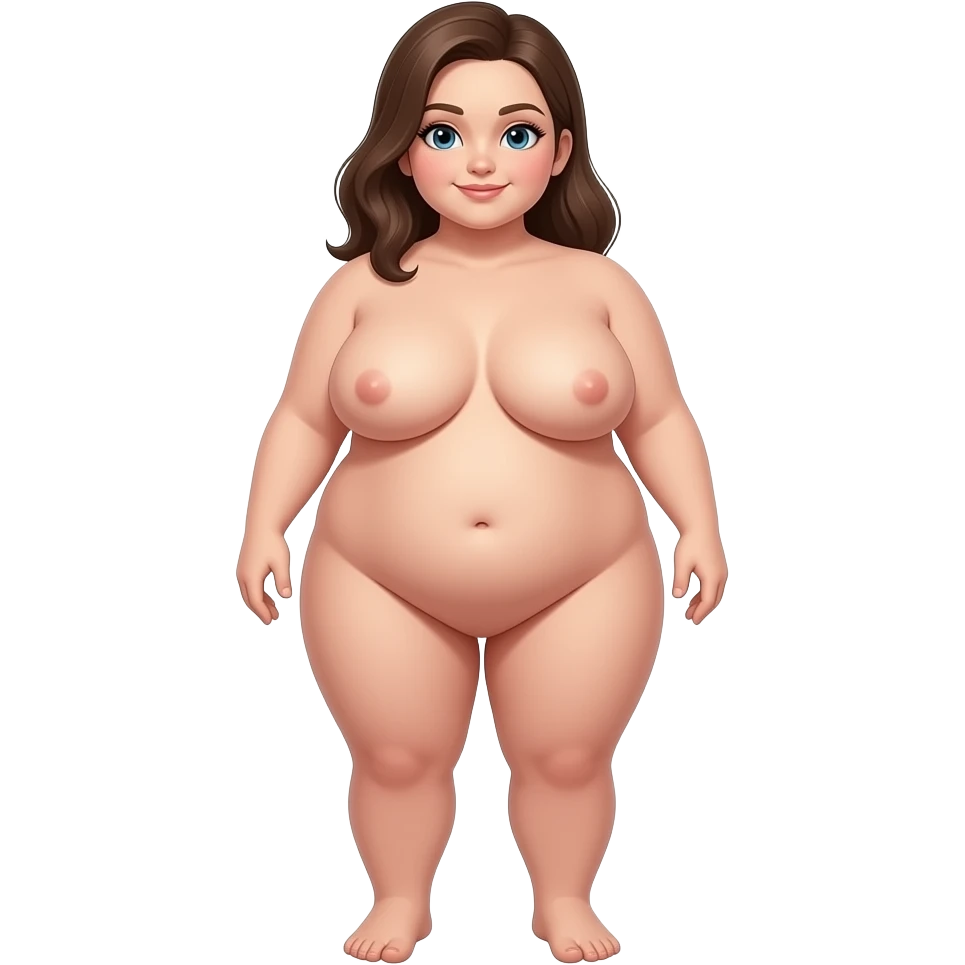 Giant girl, full body, nude, bigger breasts emoji