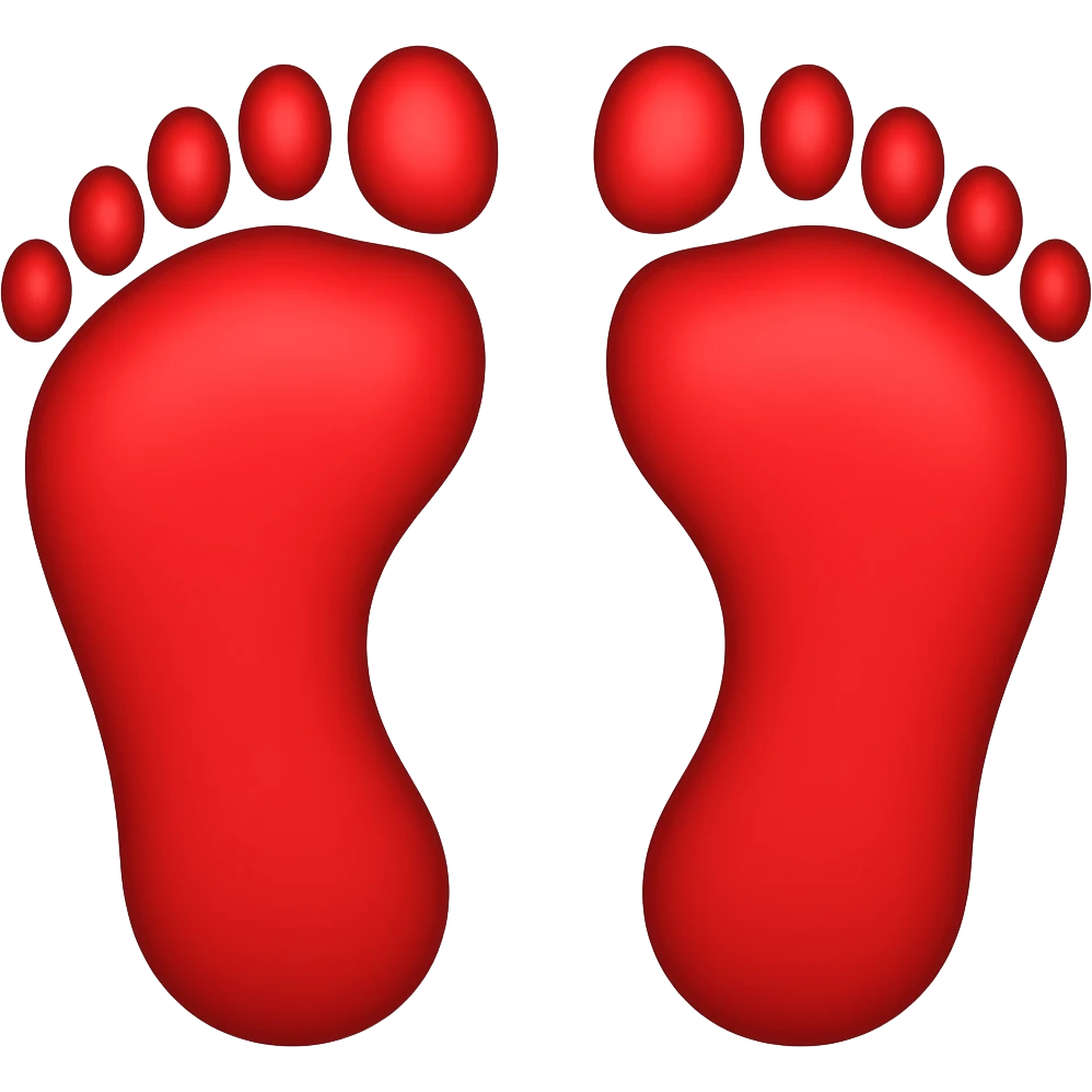 Mata Laxmi footprint in red colour both foot emoji