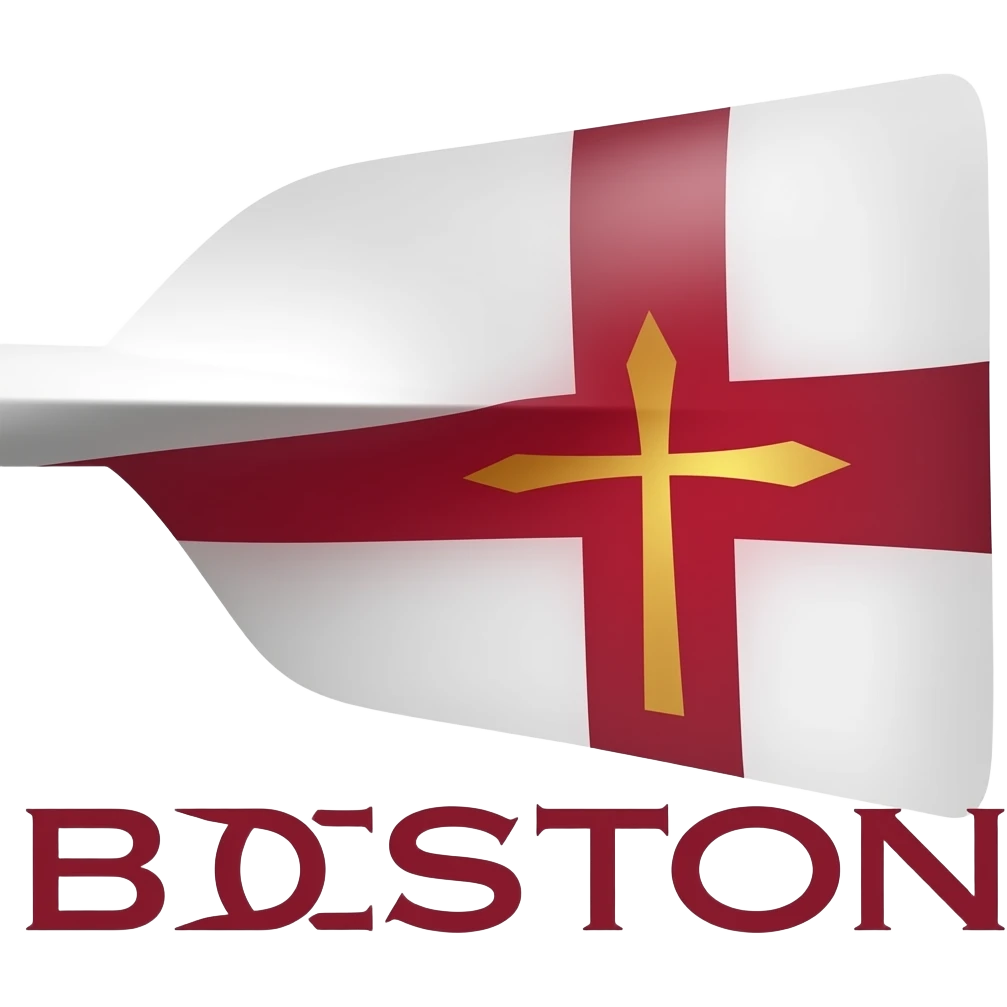 Boston college women’s maroon with gold cross crew rowing oar emoji