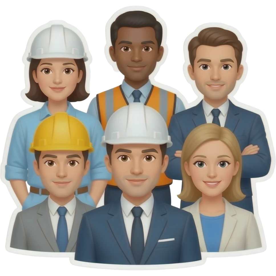 STIKER DE INGENIEROS CON TEXTO emoji