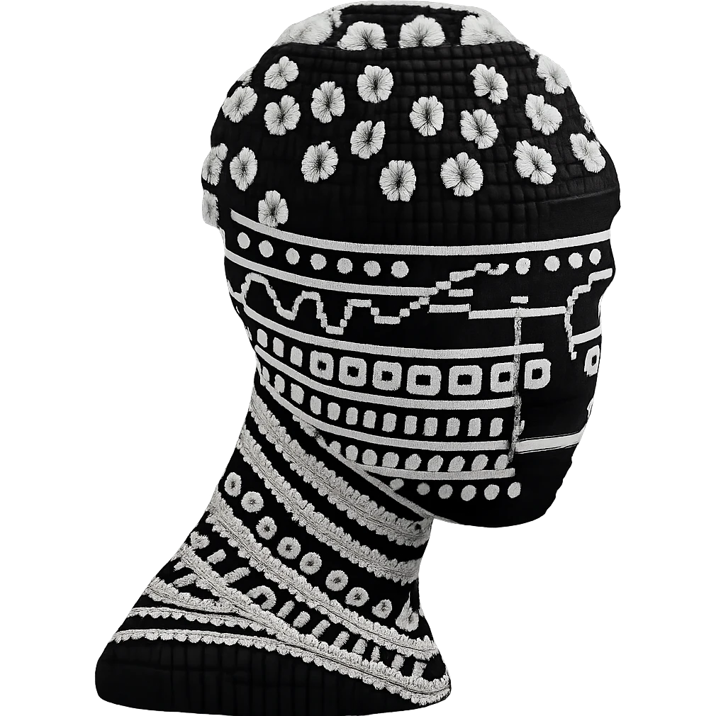 Make it voxel and bnw emoji
