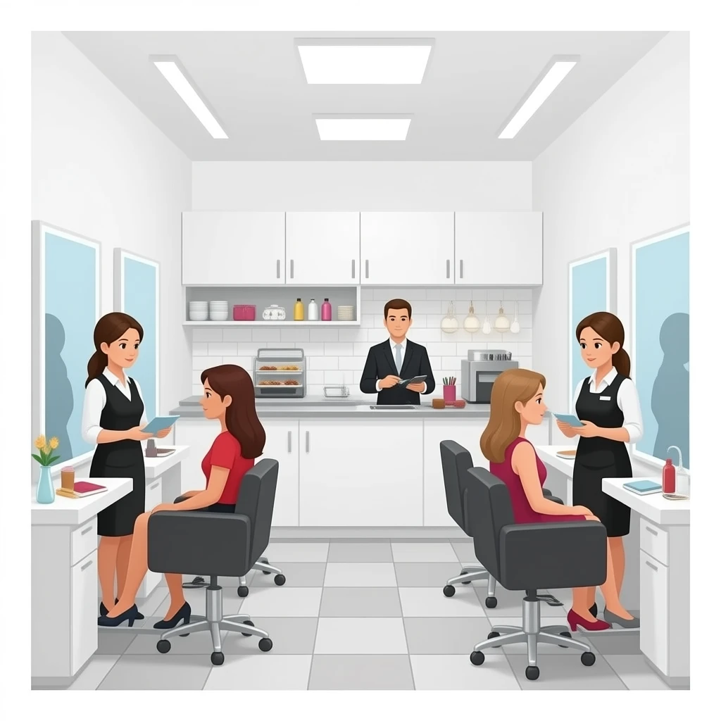 beauty service, fashion styling consultation, food catering service, helping clients, professional services, customer support emoji