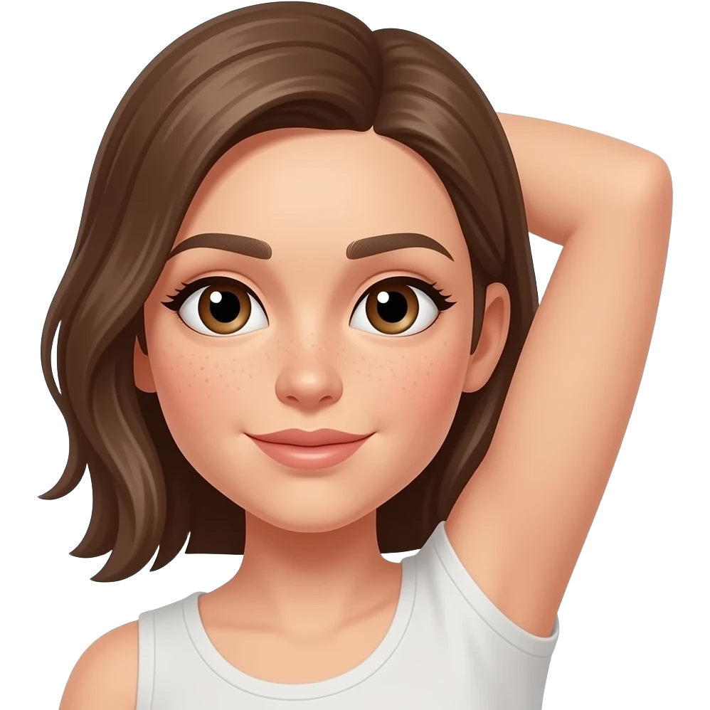 Close-up of a woman’s underarm area only, showing mild hyperpigmentation in the armpit region, smooth natural skin texture, no arm or hand visible, no face visible, tightly cropped to isolate the underarm emoji