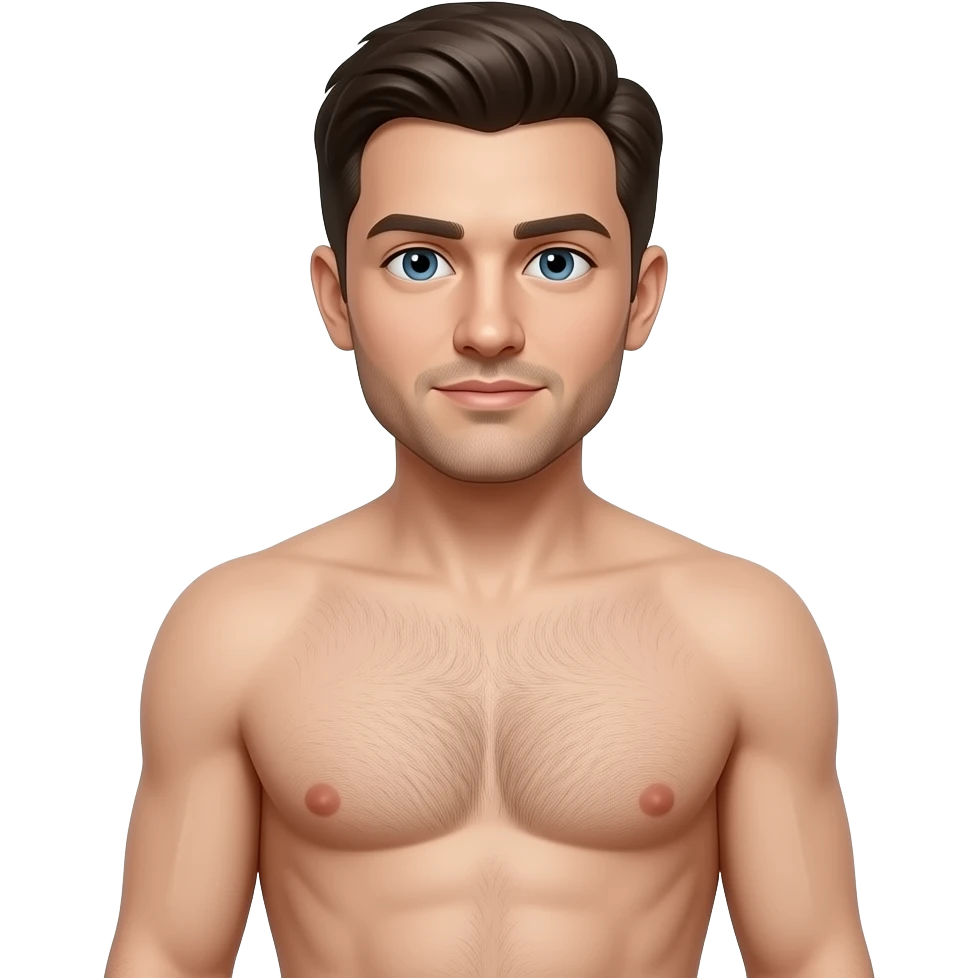 Man naked full body. emoji