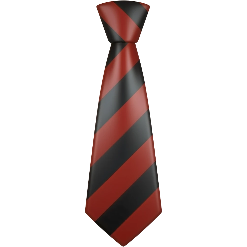 Make the stripes black on this tie and make the white parts red emoji