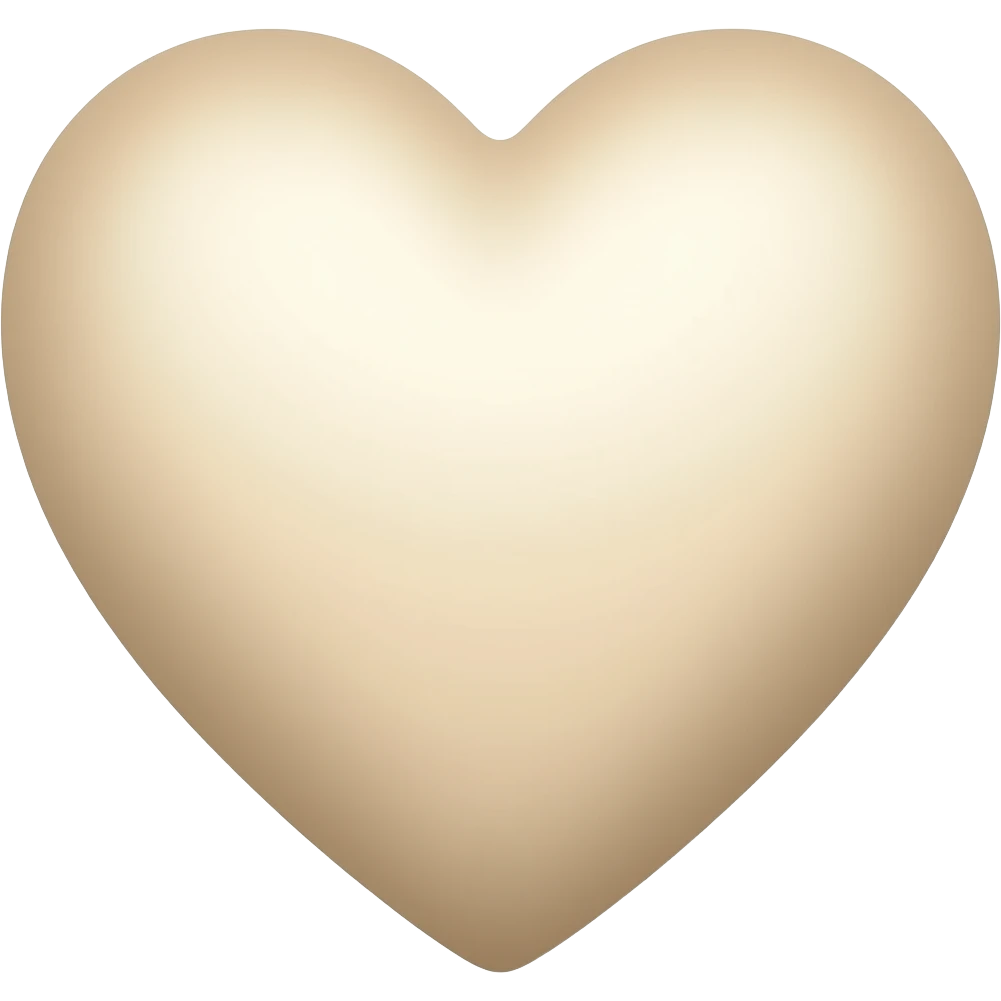 Cream color heart emojis emoji