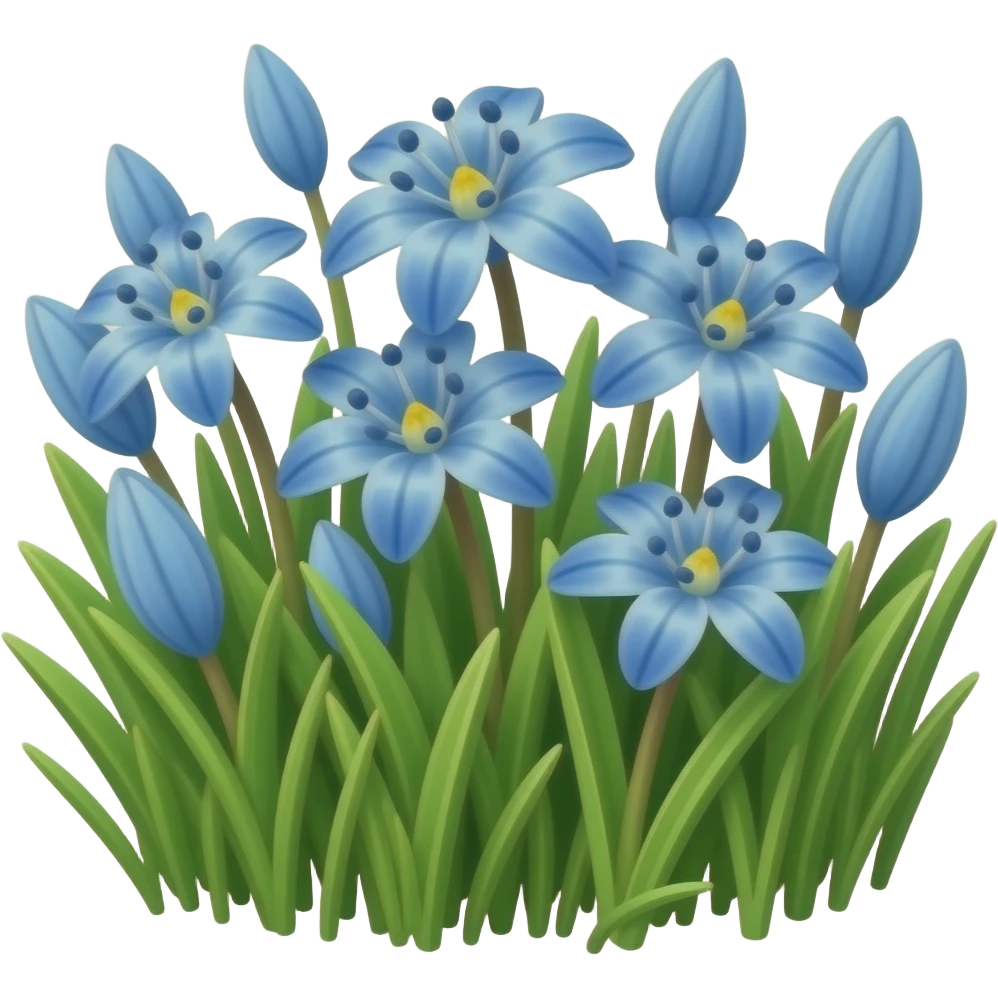 A patch of Scilla flowers emoji