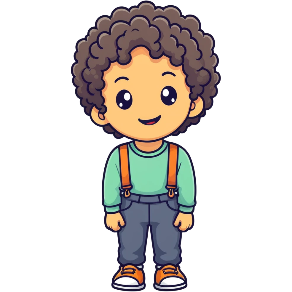 Boy with curly hair and has braces and is lightskin  emoji