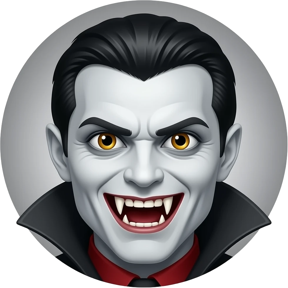 Vampire emoji circle emoji